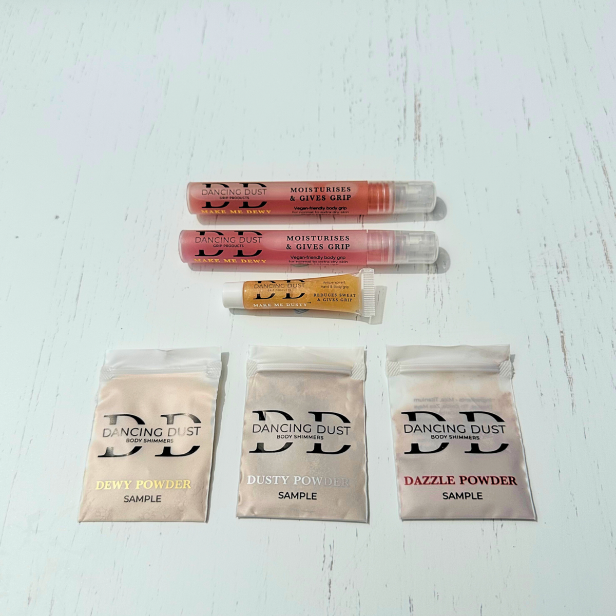 Dancing Dust Body Shimmer Sample pole dance grip Tester Packs