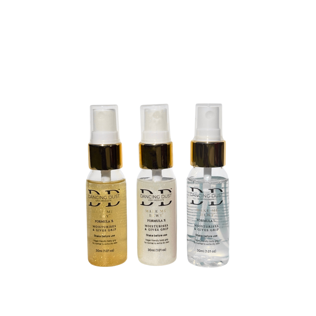 Make Me Dewy - Body pole dance grip aid - Normal to extra dry skin - Trio Pack 3x 30ml