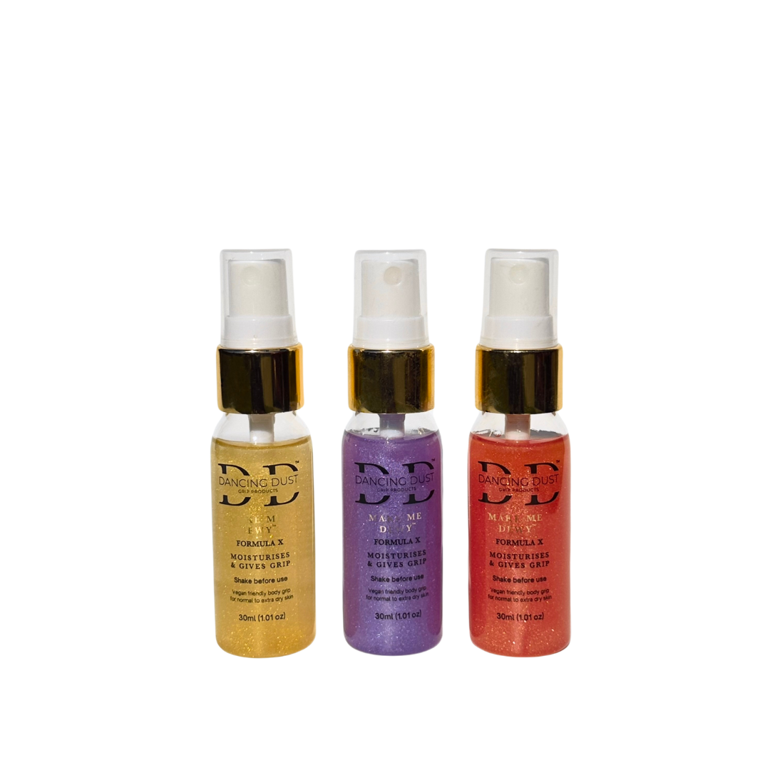 Make Me Dewy - Body pole dance grip aid - Normal to extra dry skin - Trio Pack 3x 30ml