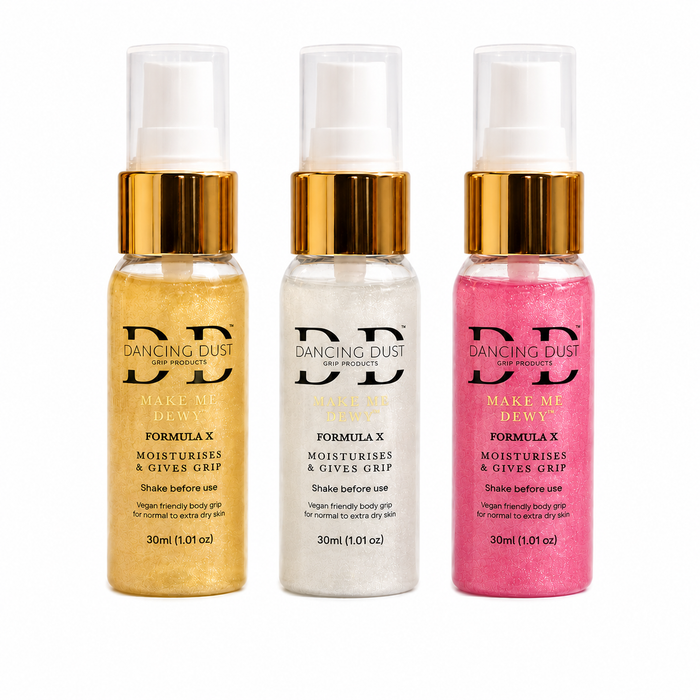 Make Me Dewy - Body pole dance grip aid - Normal to extra dry skin - Trio Pack 3x 30ml